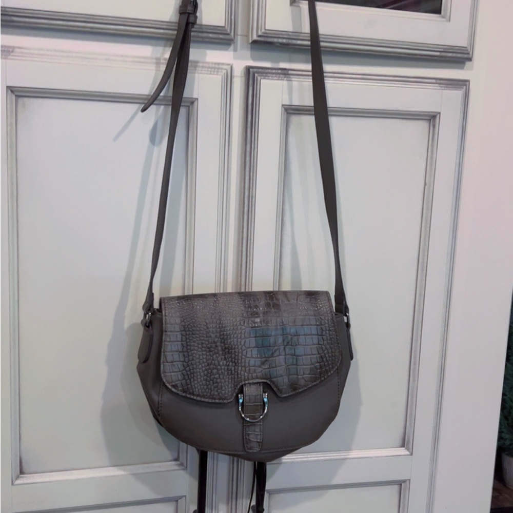 Gray Crossbody Bag with Minimalist Design